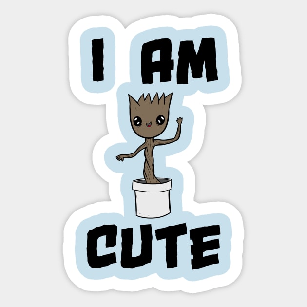 I am Cute Sticker by agrajag